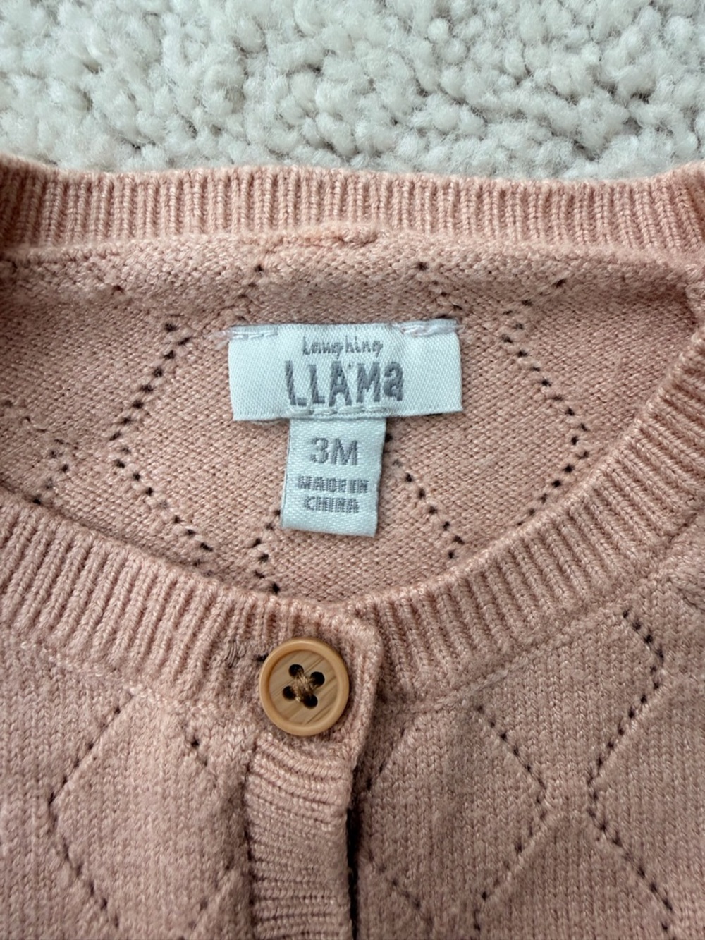 Laughing Llama Pink Knit Footed One-Piece - Picture 6 of 9